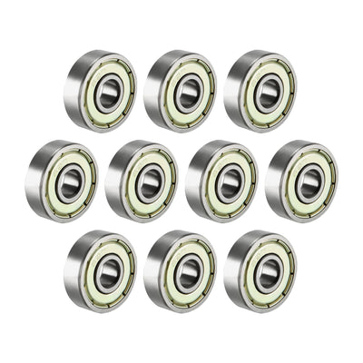 Harfington Uxcell Deep Groove Ball Bearings Metric Single Shielded Chrome Steel ABEC1 Z2