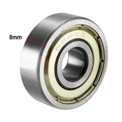 Harfington Uxcell Deep Groove Ball Bearings Metric Double Shield Chrome Steel Roller P0 Z2