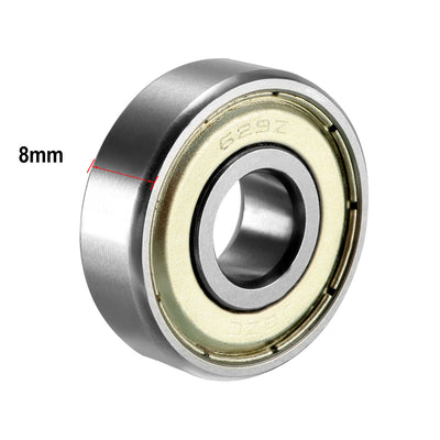 Harfington Uxcell Deep Groove Ball Bearings Inch Double Shielded Chrome Steel ABEC1 Z2 Level