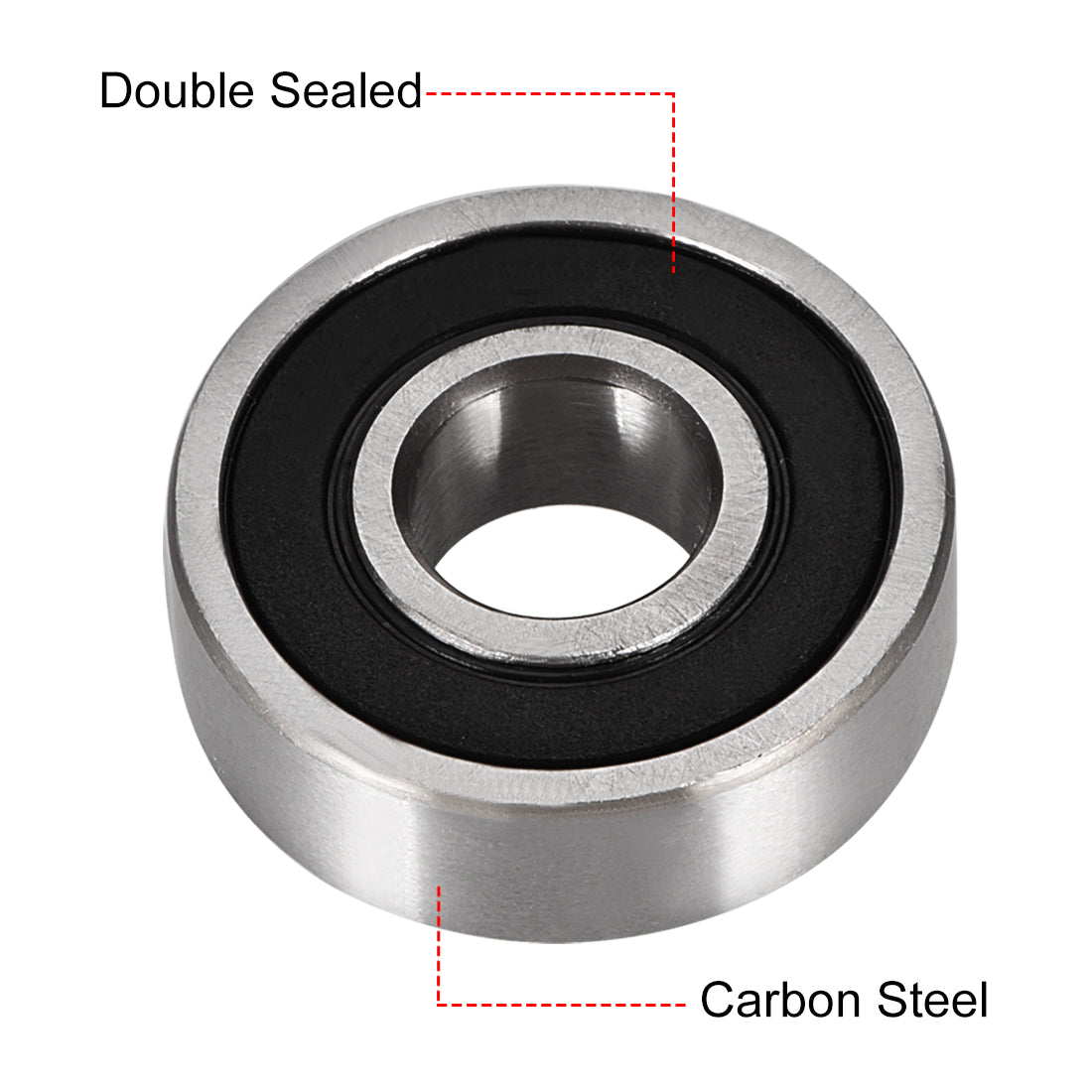 uxcell Uxcell Deep Groove Ball Bearings Metric Double Sealed High Carbon Steel Z1 Bearing