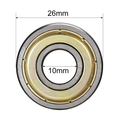 Harfington Uxcell Deep Groove Ball Bearings Metric Shielded High Carbon Steel Z1