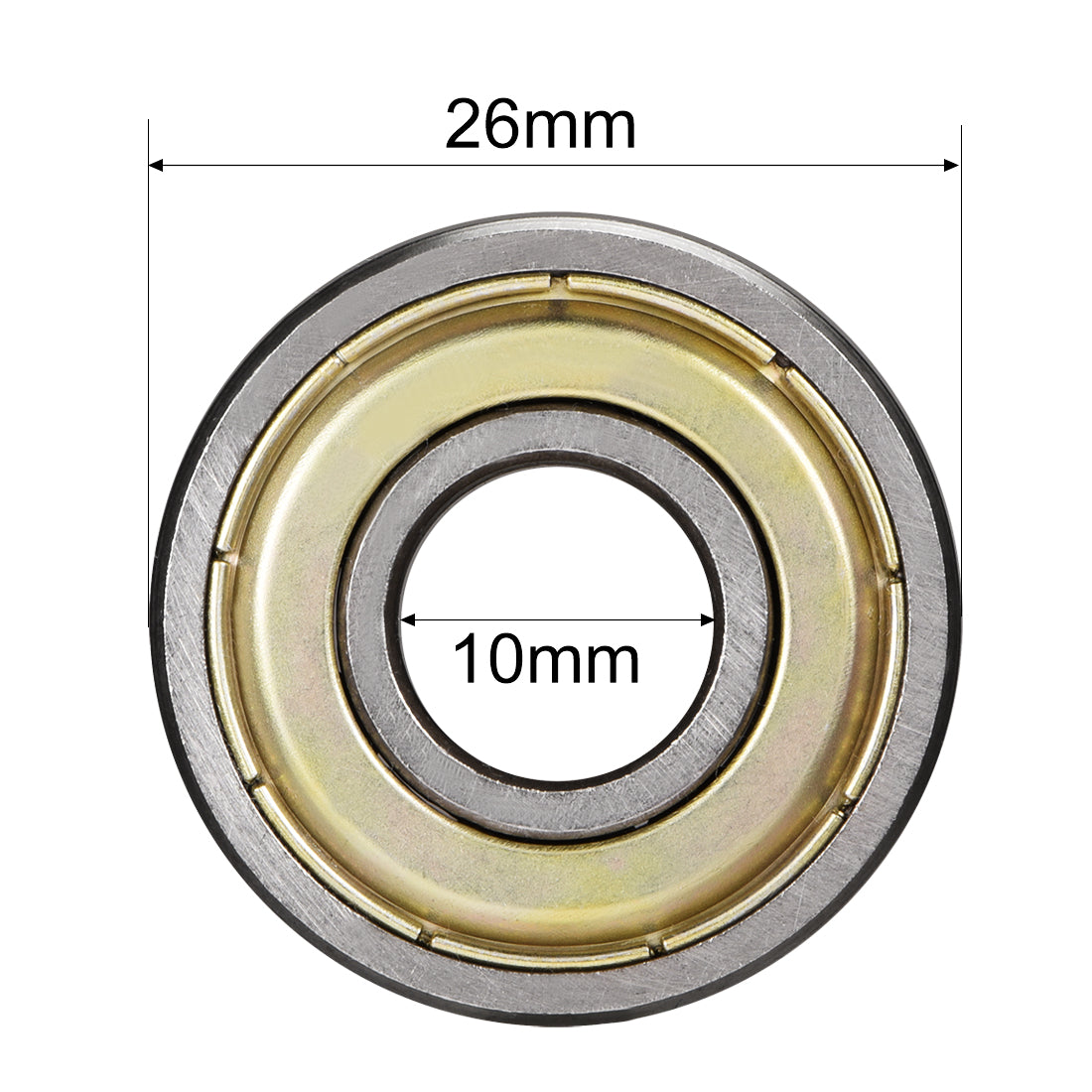 uxcell Uxcell Deep Groove Ball Bearings Metric Double Shielded High Carbon Steel Z1