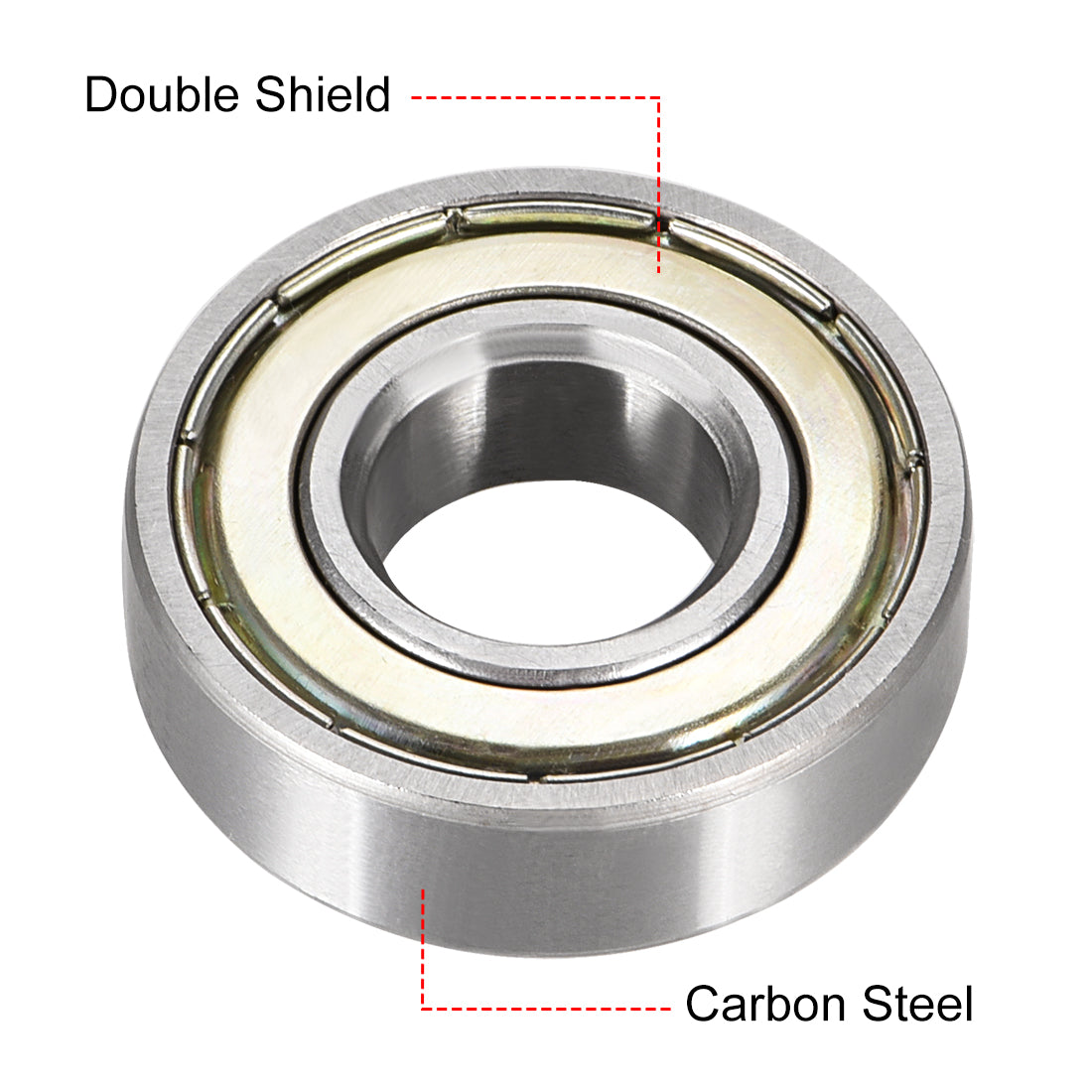 uxcell Uxcell Deep Groove Ball Bearings Metric Double Shielded High Carbon Steel Z1