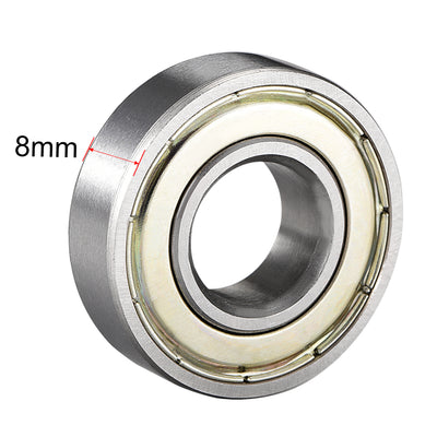 Harfington Uxcell Deep Groove Ball Bearings Metric Double Shielded High Carbon Steel Z1