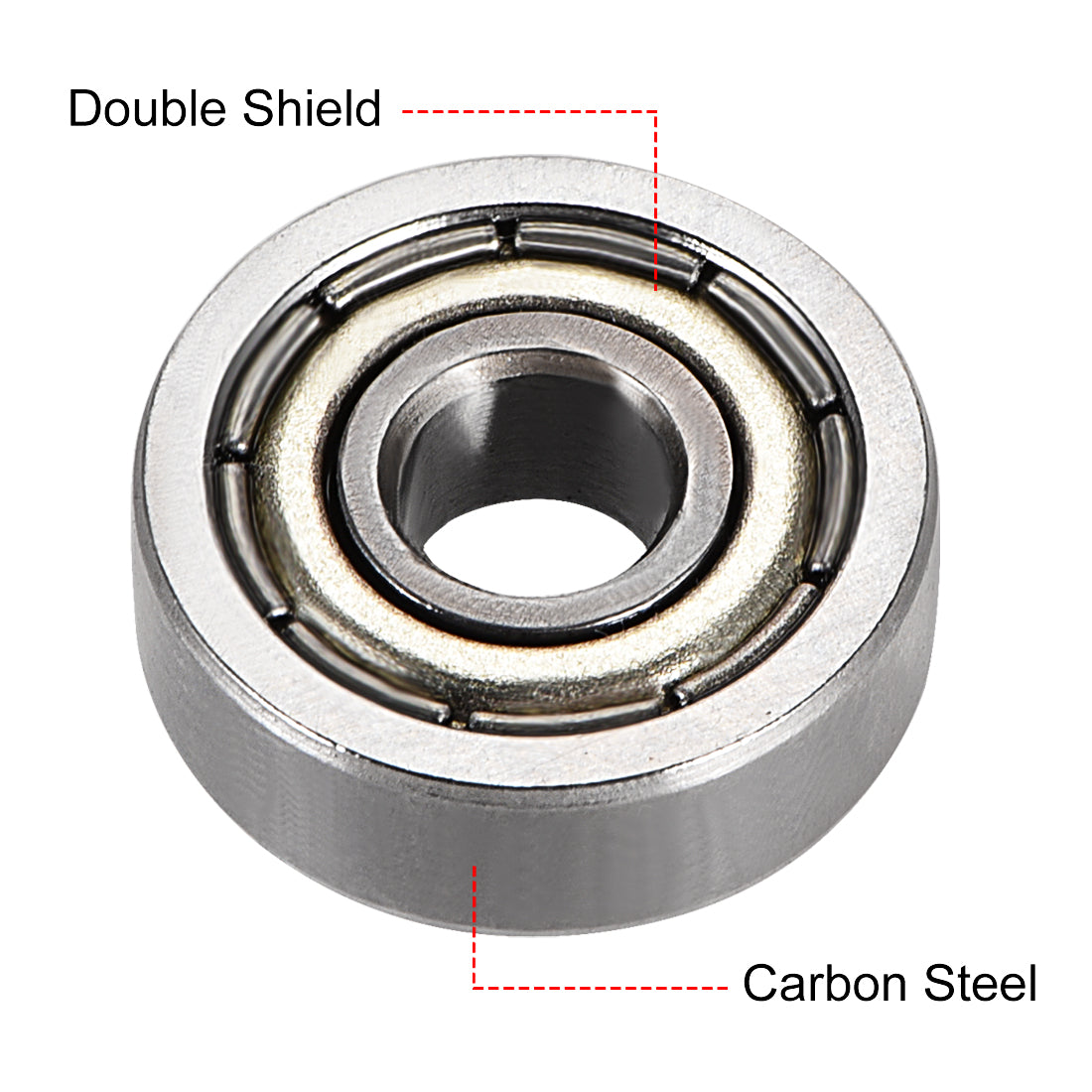 uxcell Uxcell Deep Groove Ball Bearings Metric Double Shielded High Carbon Steel Z1