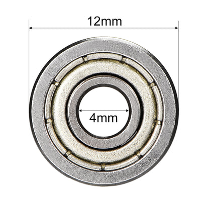 Harfington Uxcell Deep Groove Ball Bearings Metric Double Shielded High Carbon Steel Z1