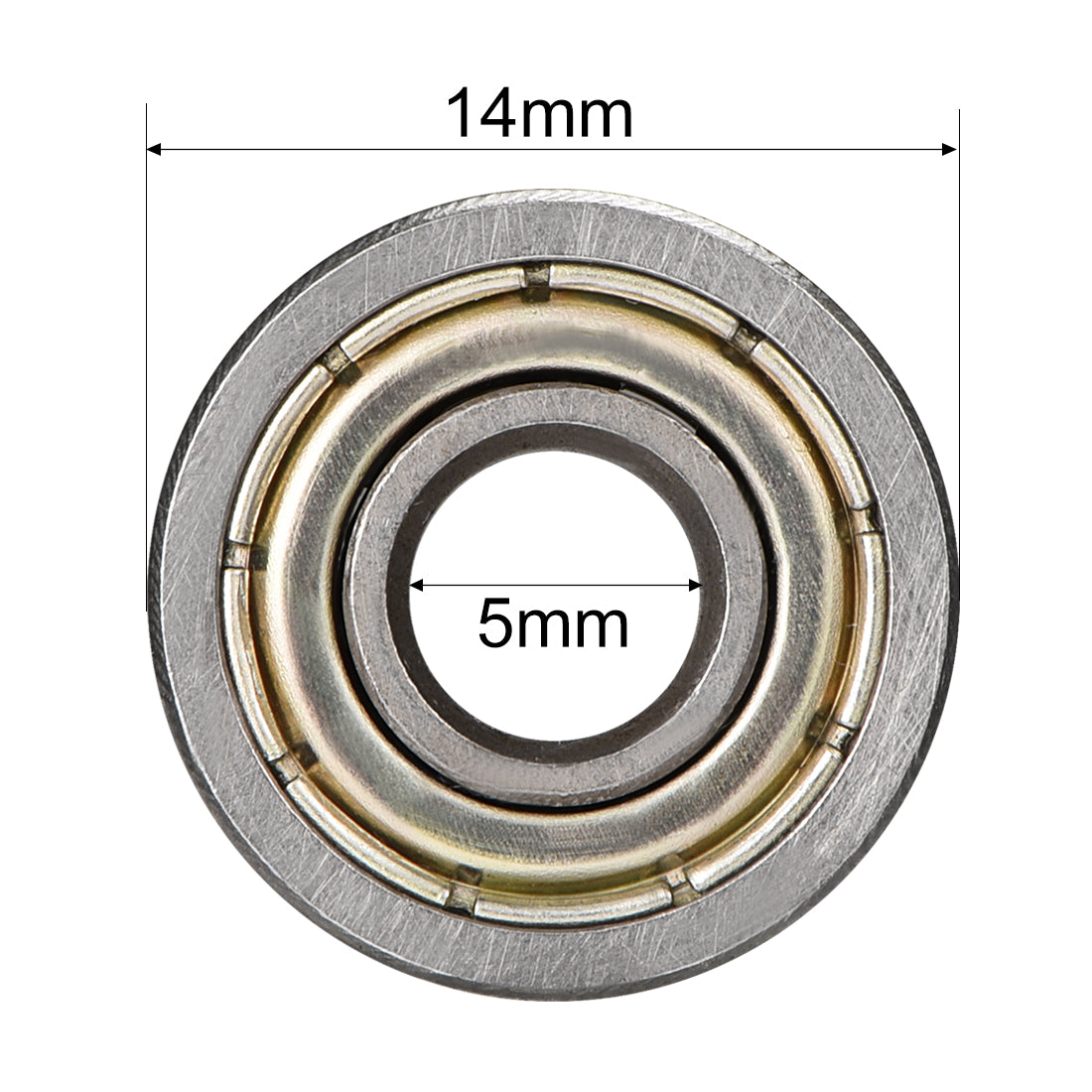 uxcell Uxcell Deep Groove Ball Bearings Metric Double Shielded High Carbon Steel Z1