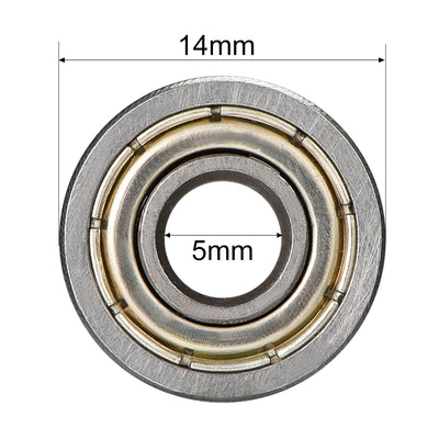 Harfington Uxcell Deep Groove Ball Bearings Metric Double Shielded High Carbon Steel Z1