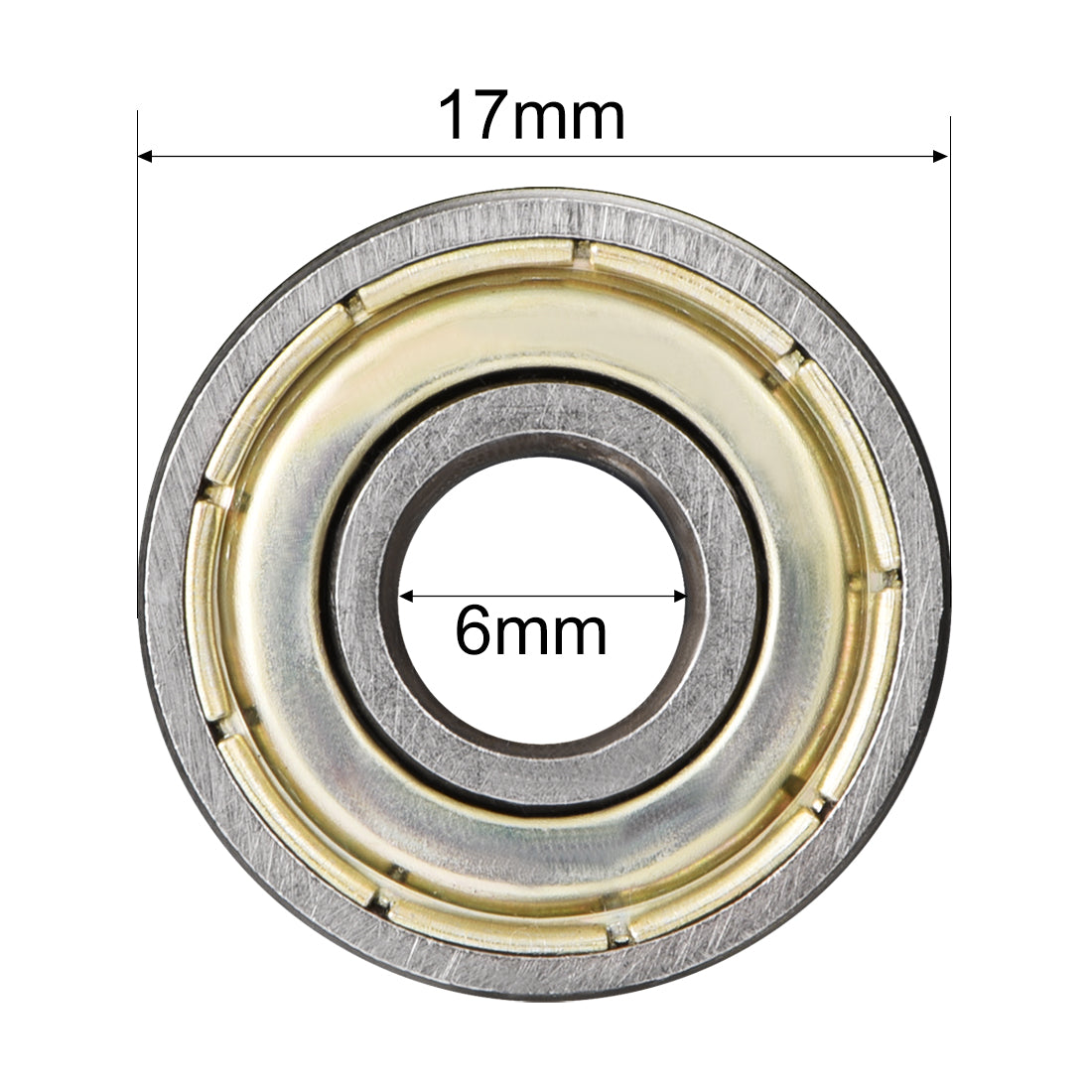 uxcell Uxcell Deep Groove Ball Bearings Metric Shielded High Carbon Steel Z1