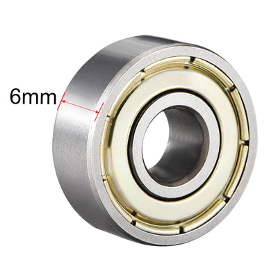 Harfington Uxcell Deep Groove Ball Bearings Metric Double Shielded High Carbon Steel Z1