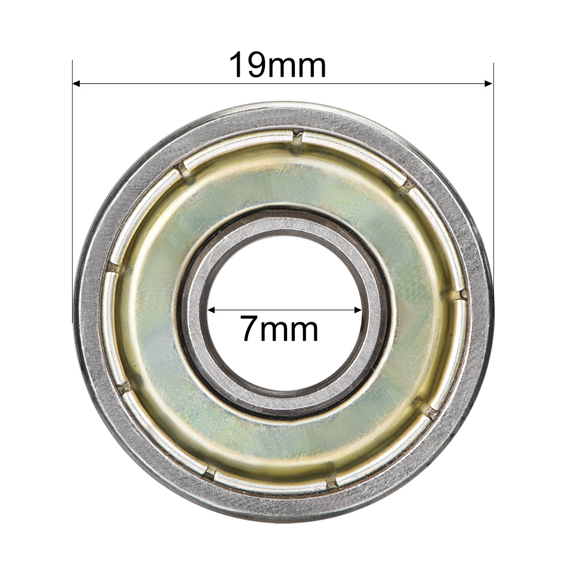 uxcell Uxcell Deep Groove Ball Bearings Metric Shielded High Carbon Steel Z1