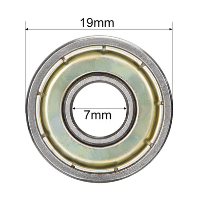 Harfington Uxcell Deep Groove Ball Bearings Metric Shielded High Carbon Steel Z1