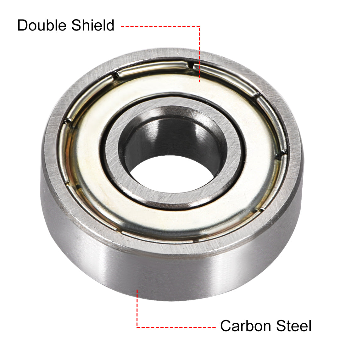 uxcell Uxcell Deep Groove Ball Bearings Metric Double Shielded High Carbon Steel Z1