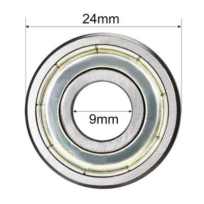 Harfington Uxcell Deep Groove Ball Bearings Metric Double Shielded High Carbon Steel Z1