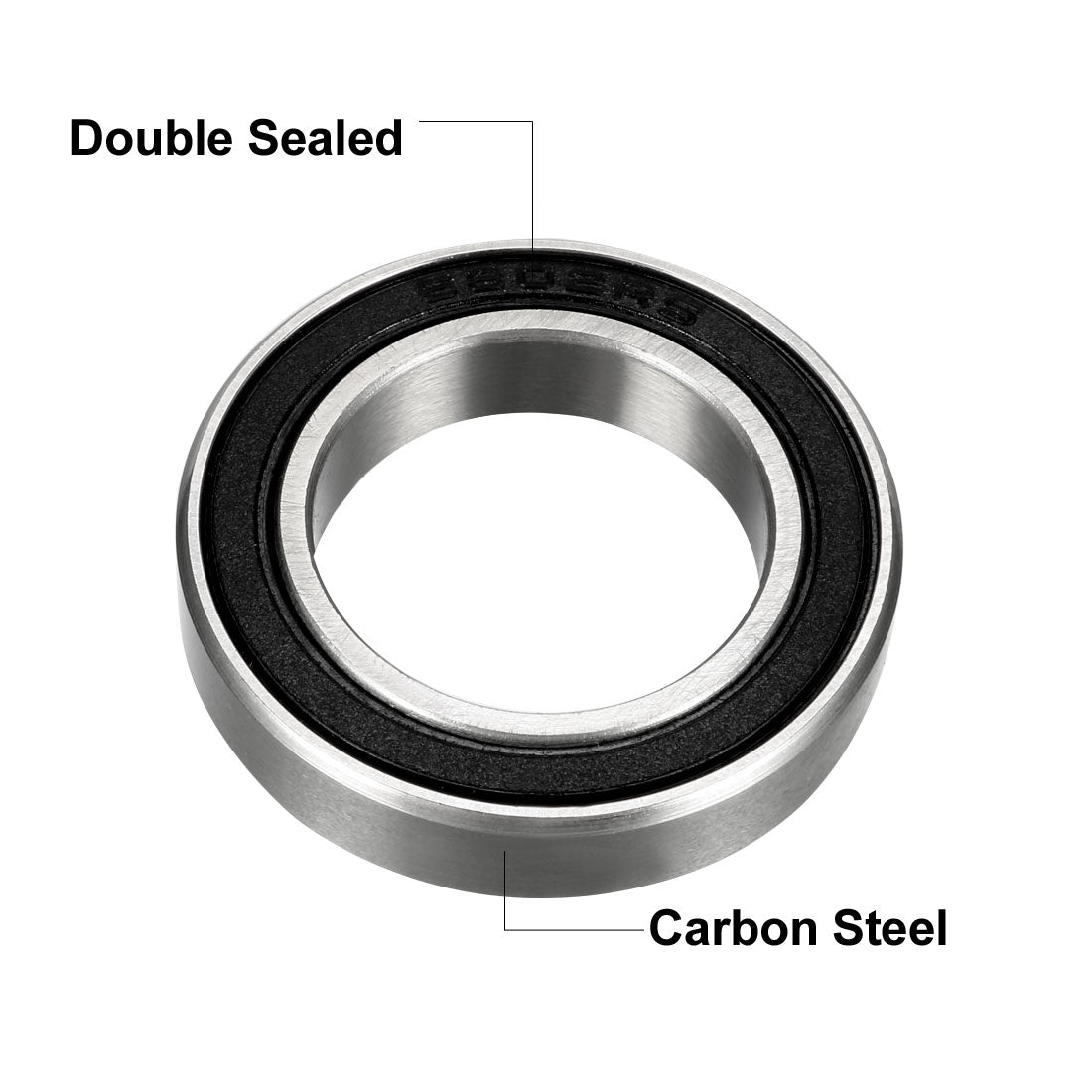 uxcell Uxcell Deep Groove Ball Bearings Metric Double Seal Carbon Steel Z1