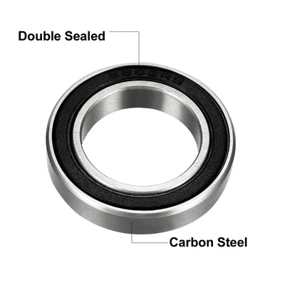 Harfington Uxcell Deep Groove Ball Bearings Metric Double Seal Carbon Steel Z1