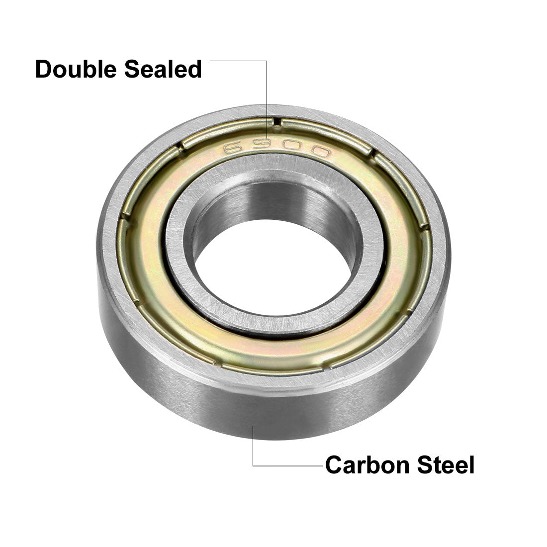 uxcell Uxcell Deep Groove Ball Bearings Metric Shielded High Carbon Steel Z1