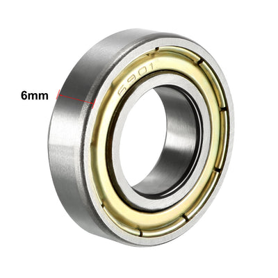 Harfington Uxcell Deep Groove Ball Bearings Metric Double Shielded High Carbon Steel Z1