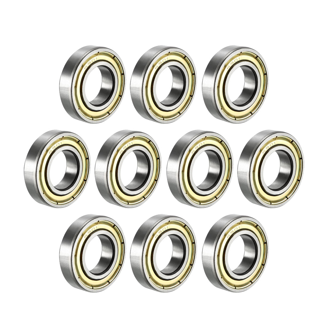 uxcell Uxcell Deep Groove Ball Bearings Metric Double Shielded High Carbon Steel Z1