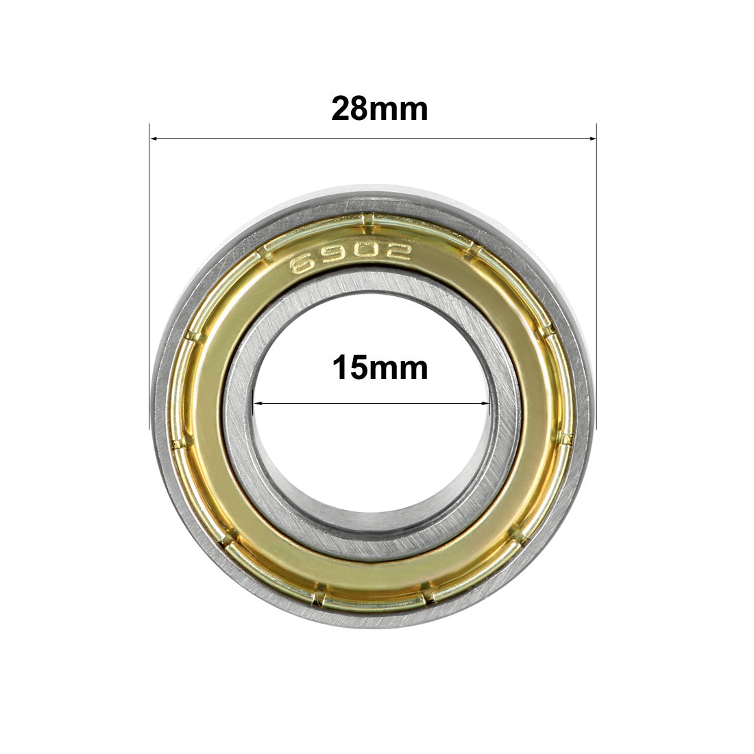 uxcell Uxcell Deep Groove Ball Bearings Metric Shielded High Carbon Steel Z1