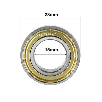 Harfington Uxcell Deep Groove Ball Bearings Metric Double Shielded High Carbon Steel Z1