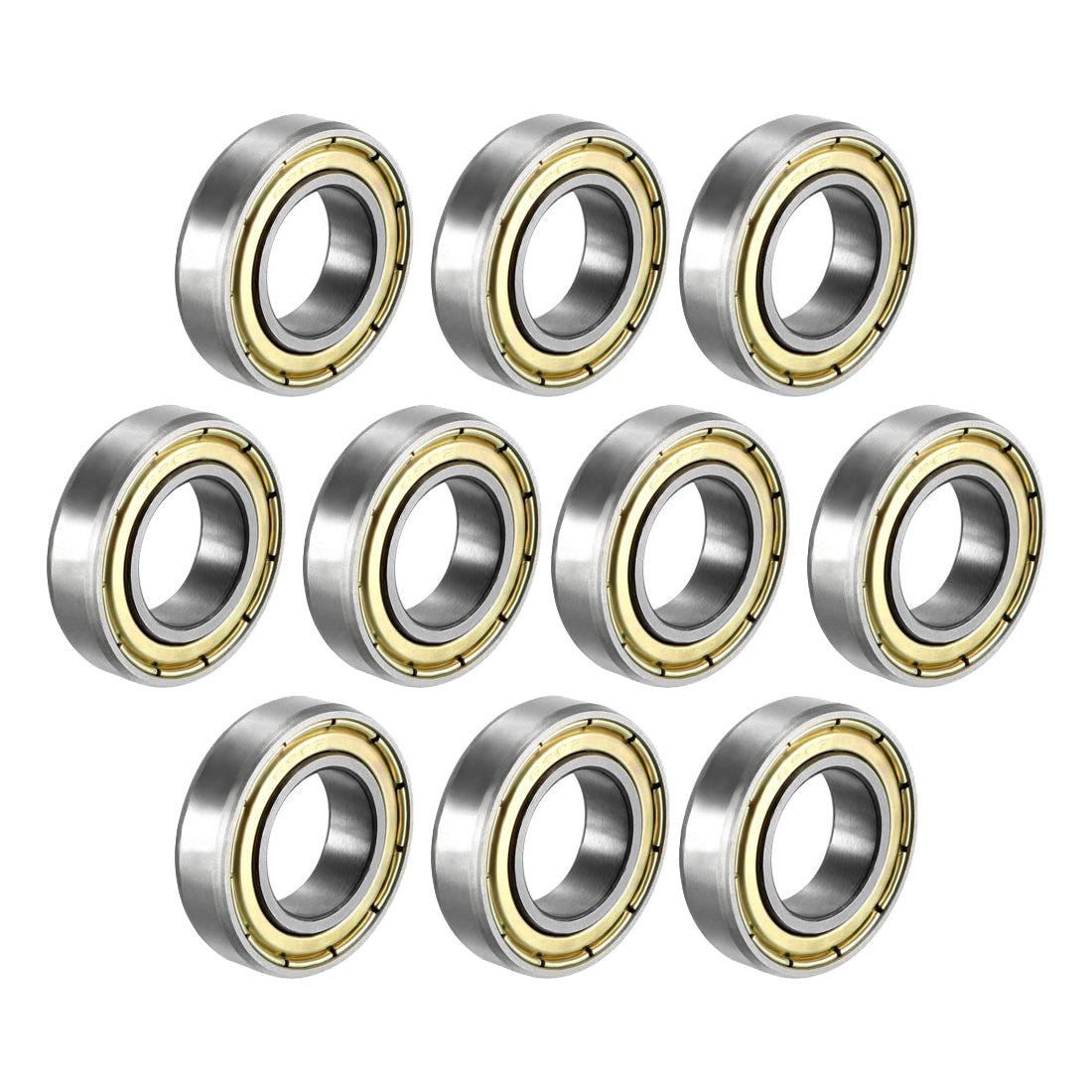 uxcell Uxcell Deep Groove Ball Bearings Metric Double Shielded High Carbon Steel Z1