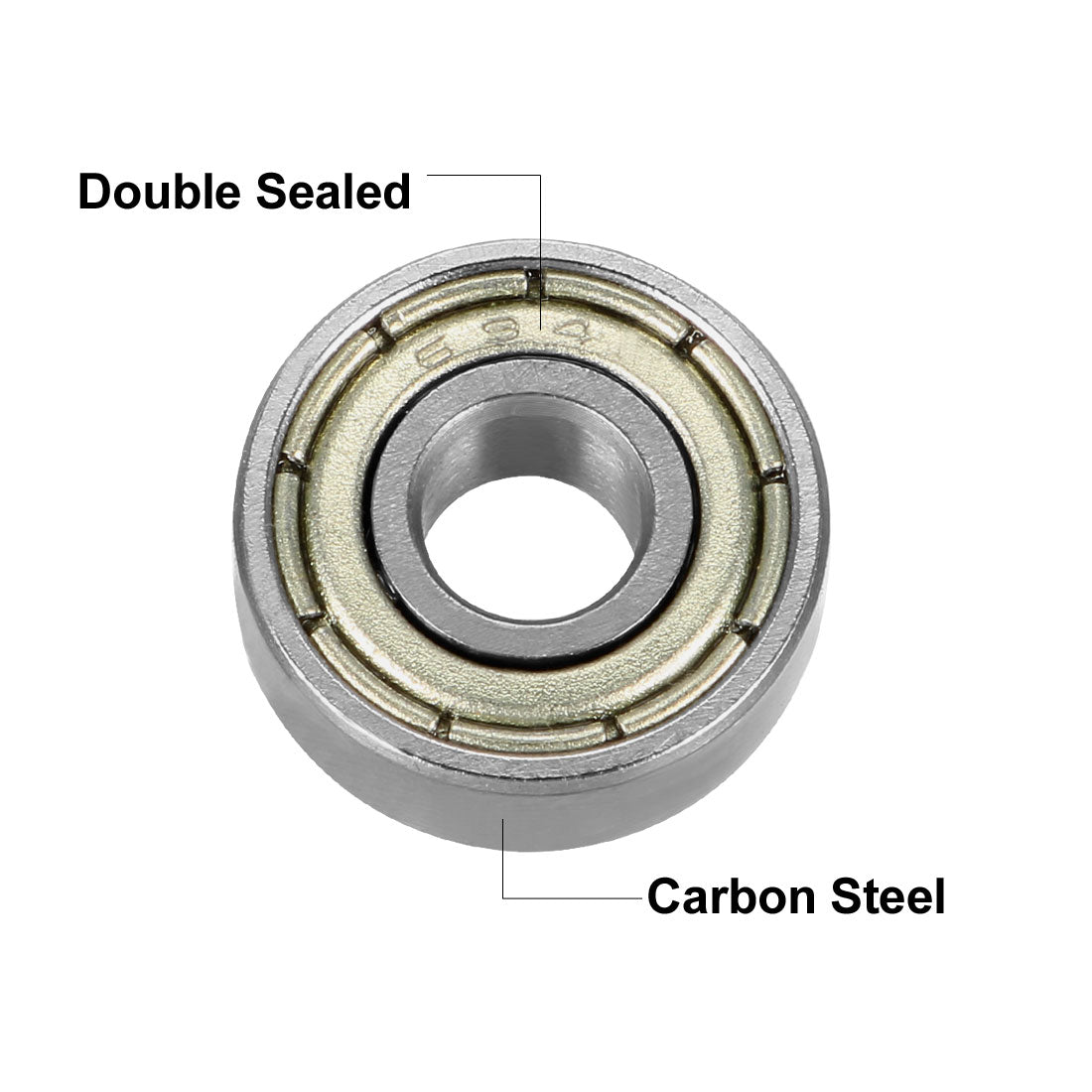 uxcell Uxcell Deep Groove Ball Bearings Metric Double Shielded High Carbon Steel Z1