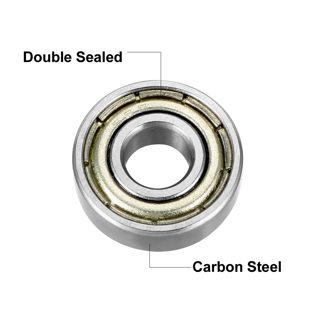 uxcell Uxcell Deep Groove Ball Bearings Metric Double Shielded High Carbon Steel Z1