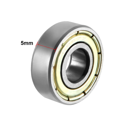 Harfington Uxcell Deep Groove Ball Bearings Metric Double Shielded High Carbon Steel Z1