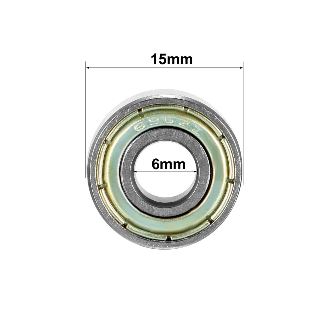 uxcell Uxcell Deep Groove Ball Bearings Metric Double Shielded High Carbon Steel Z1