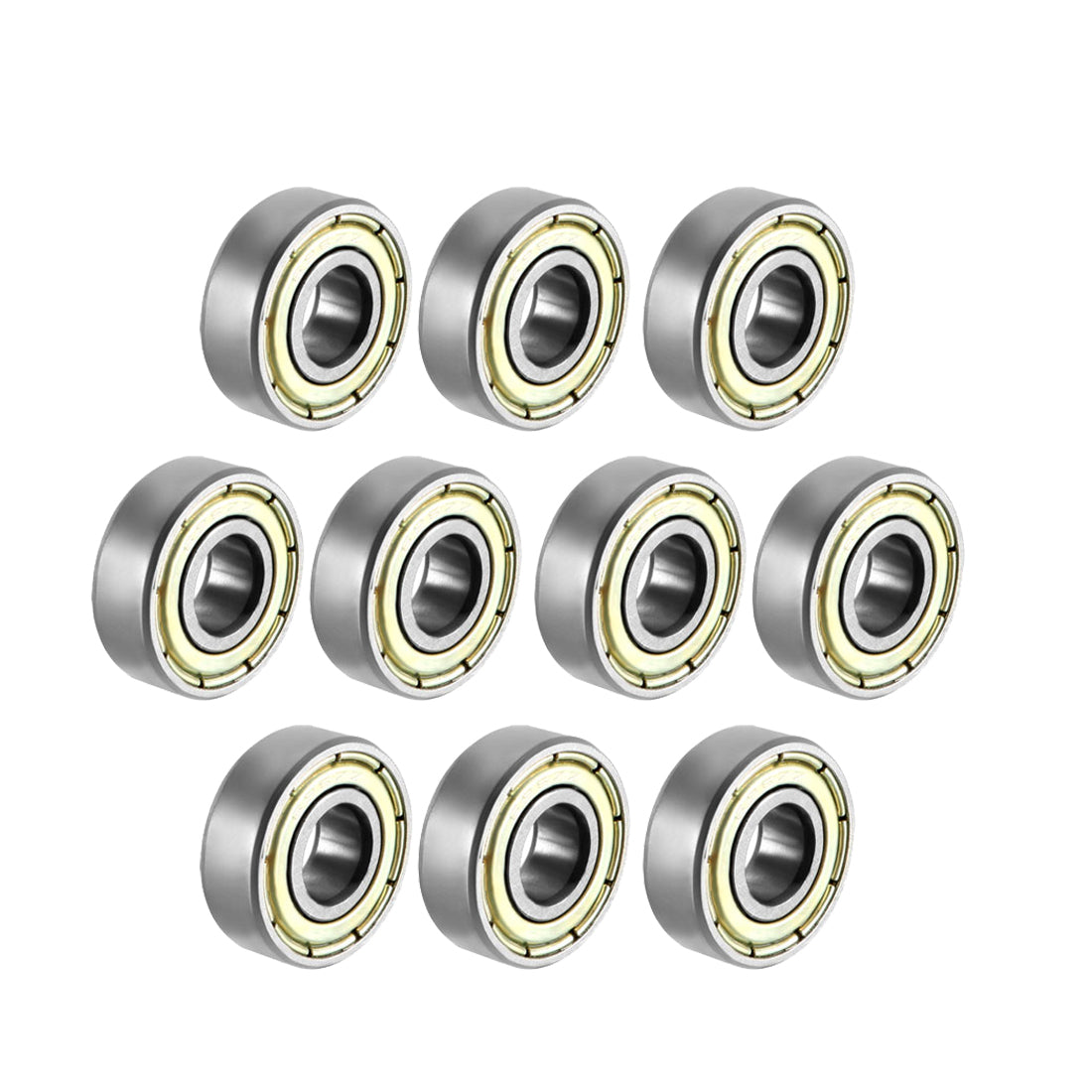 uxcell Uxcell Deep Groove Ball Bearings Metric Double Shielded High Carbon Steel Z1