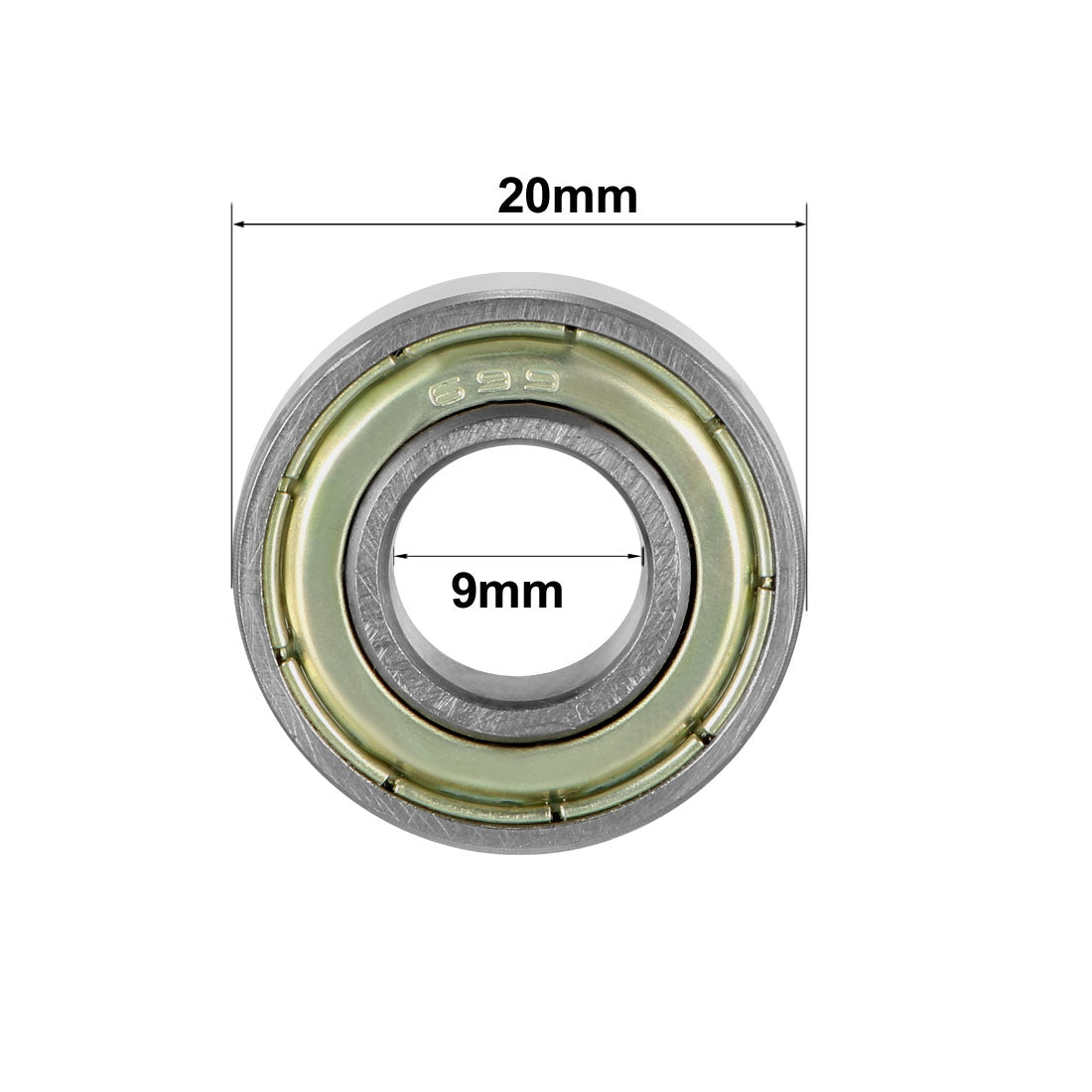 uxcell Uxcell Deep Groove Ball Bearings Metric Double Shielded High Carbon Steel Z1