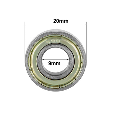 Harfington Uxcell Deep Groove Ball Bearings Metric Double Shielded High Carbon Steel Z1