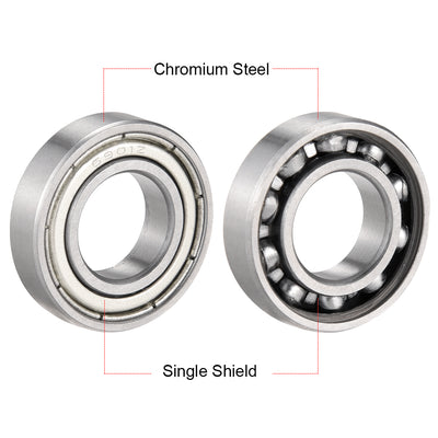 Harfington Uxcell Deep Groove Ball Bearings Inch Double Shielded Chrome Steel ABEC1 Z2 Level