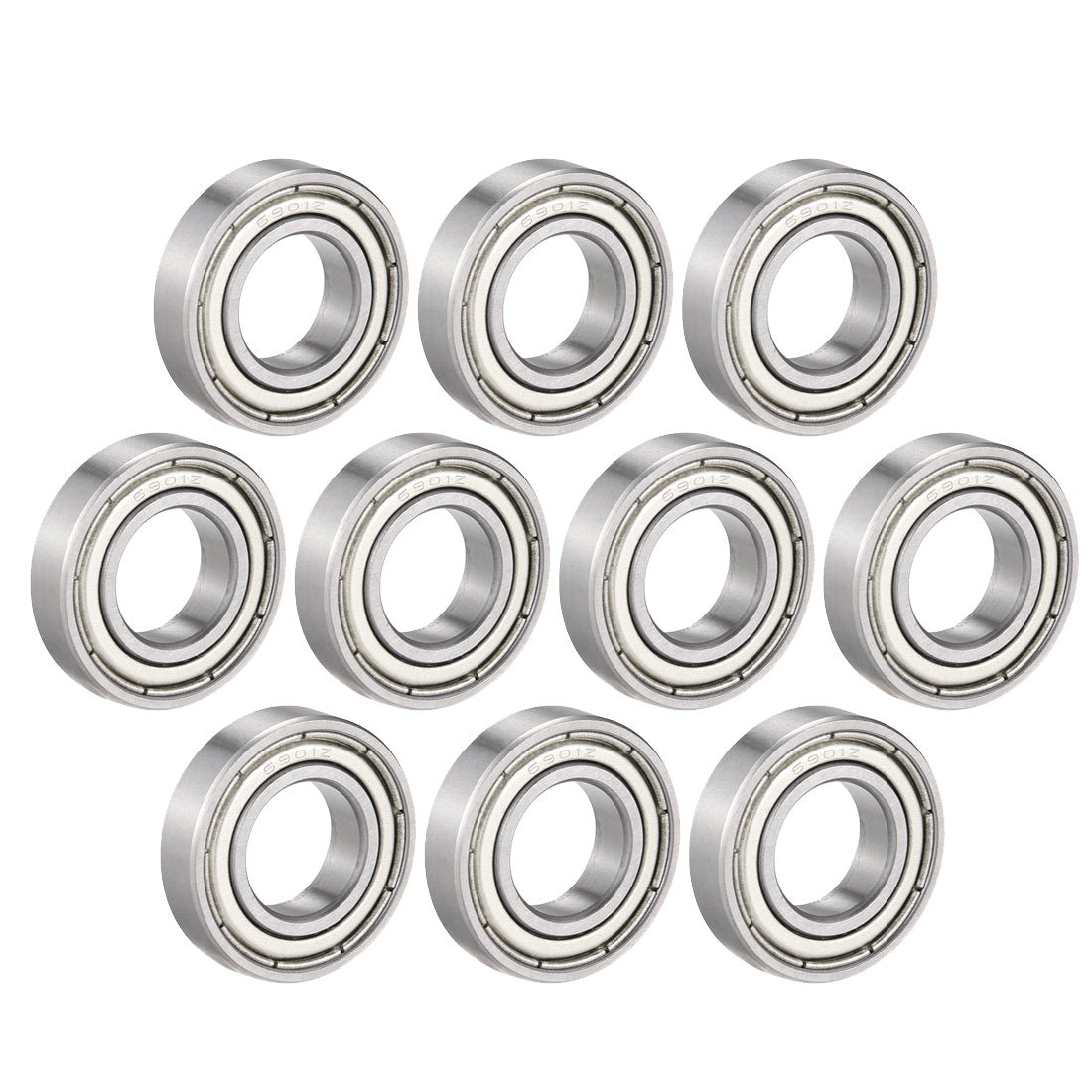 uxcell Uxcell Deep Groove Ball Bearings Metric Single Shielded Chrome Steel ABEC1 Z2