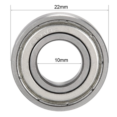 Harfington Uxcell Deep Groove Ball Bearings Metric Double Shield Chrome Steel Roller P0 Z2