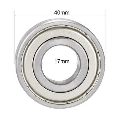 Harfington Uxcell Deep Groove Ball Bearings Metric Single Shielded Chrome Steel P0 Z2