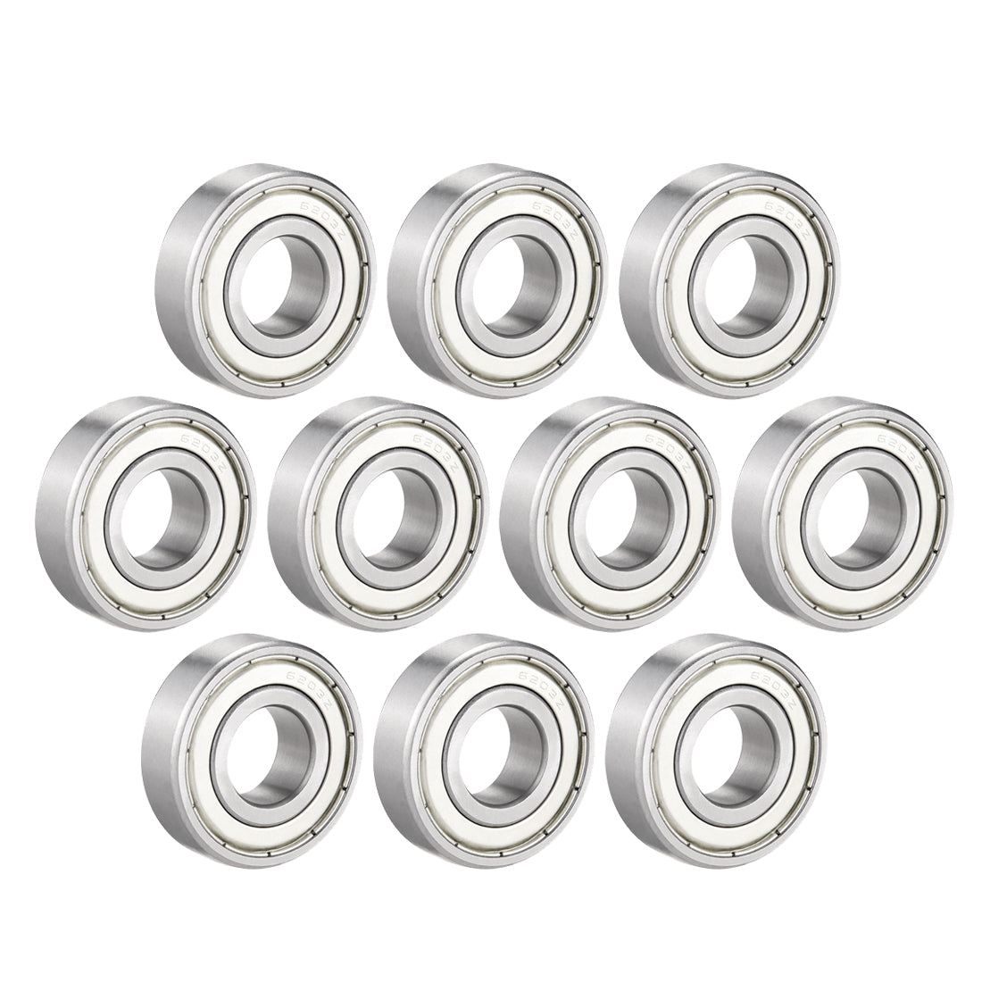 uxcell Uxcell Deep Groove Ball Bearings Metric Single Shielded Chrome Steel ABEC1 Z2