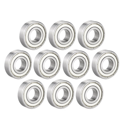 Harfington Uxcell Deep Groove Ball Bearings Metric Single Shielded Chrome Steel ABEC1 Z2