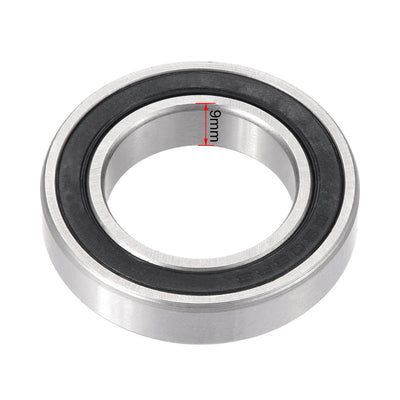 Harfington Uxcell Deep Groove Ball Bearings Metric Double Sealed Chrome Steel ABEC1 Z2 Level