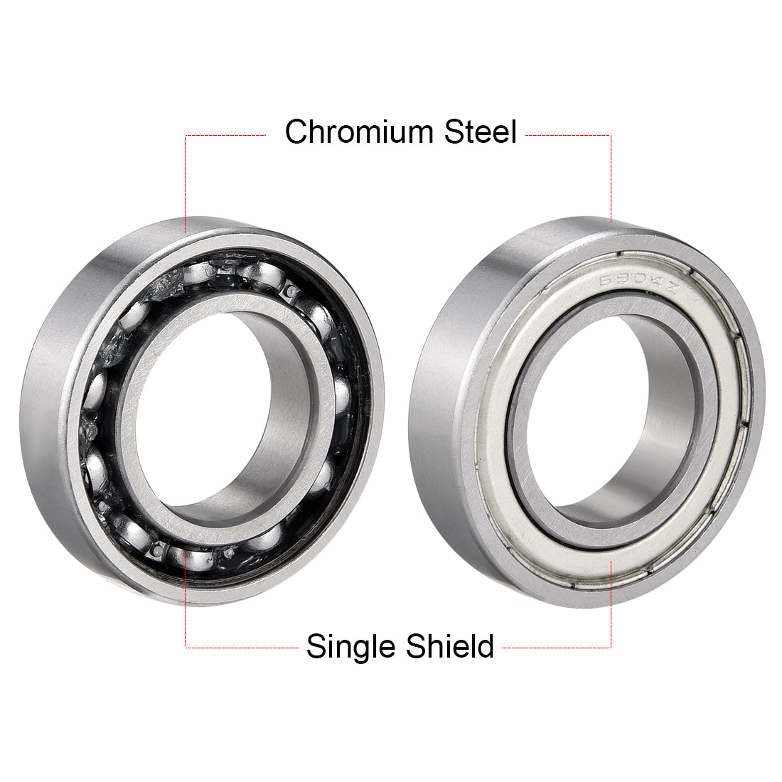 uxcell Uxcell Deep Groove Ball Bearings Inch Double Shielded Chrome Steel ABEC1 Z2