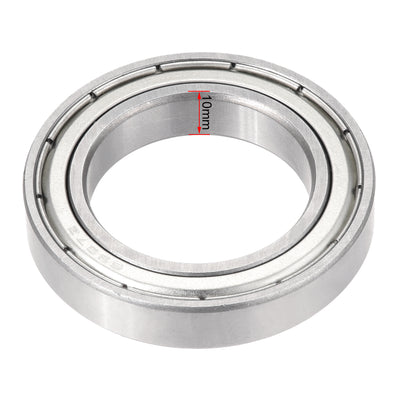 Harfington Uxcell Deep Groove Ball Bearings  Metric Double Shielded Chrome Steel ABEC1 Z2