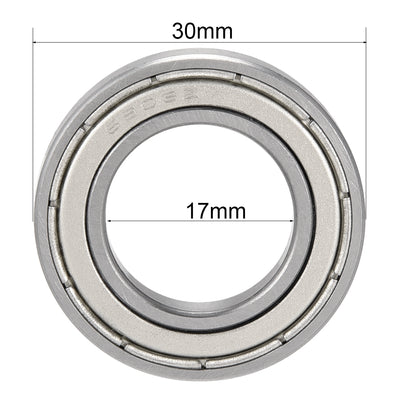 Harfington Uxcell Deep Groove Ball Bearings Inch Double Shielded Chrome Steel ABEC1 Z2