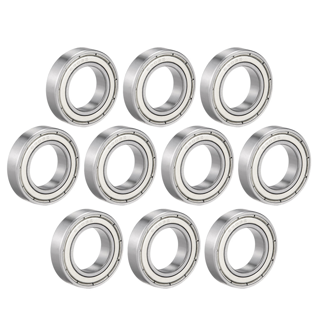 uxcell Uxcell Deep Groove Ball Bearings Metric Single Shielded Chrome Steel ABEC1 Z2