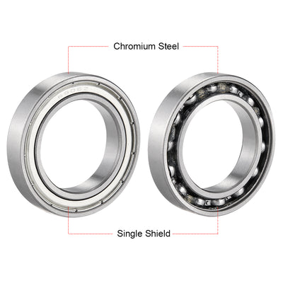 Harfington Uxcell Deep Groove Ball Bearings Inch Double Shielded Chrome Steel ABEC1 Z2