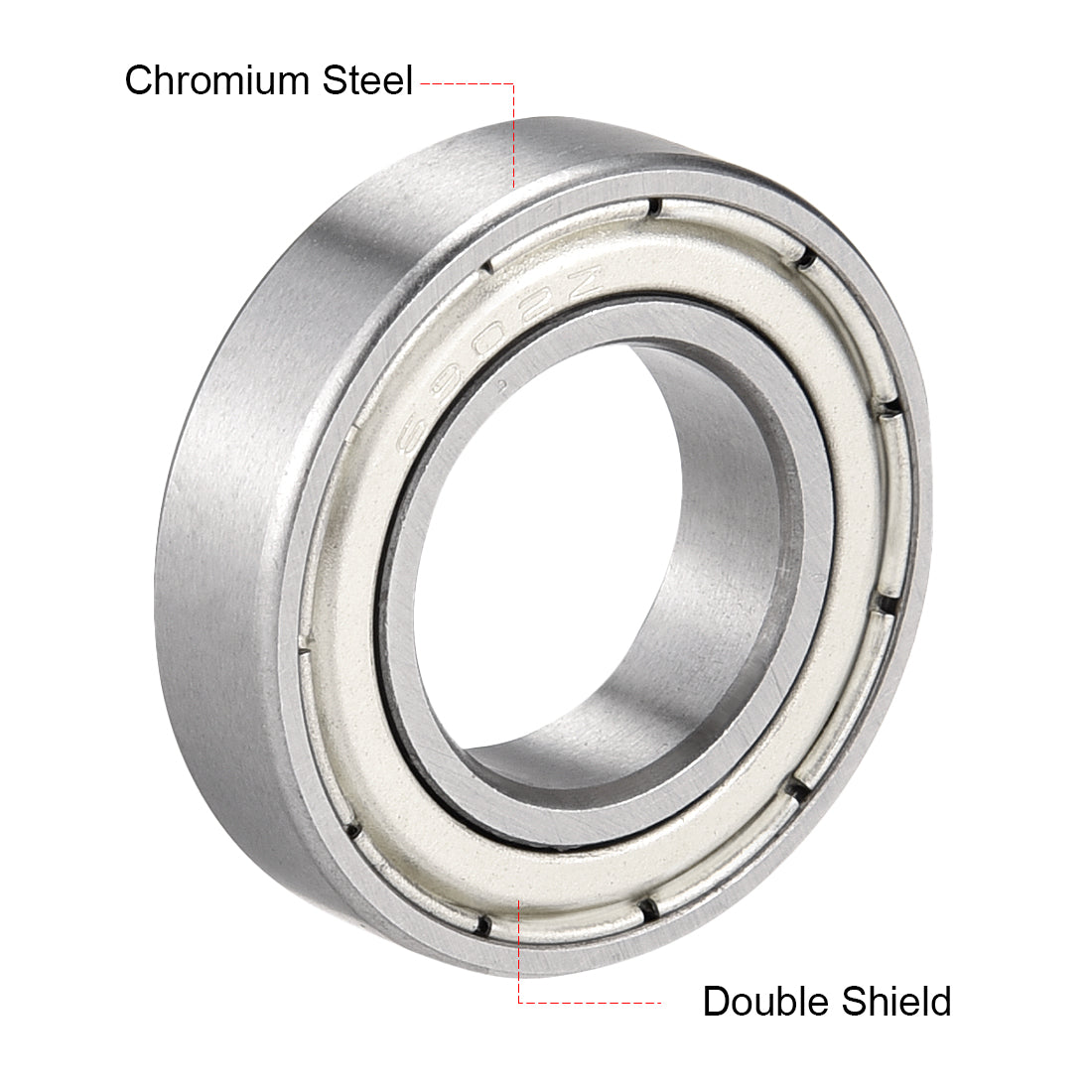 uxcell Uxcell Deep Groove Ball Bearings  Metric Double Shielded Chrome Steel ABEC1 Z2