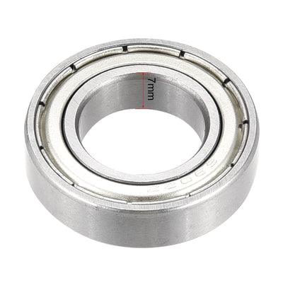 Harfington Uxcell Deep Groove Ball Bearings  Metric Double Shielded Chrome Steel ABEC1 Z2