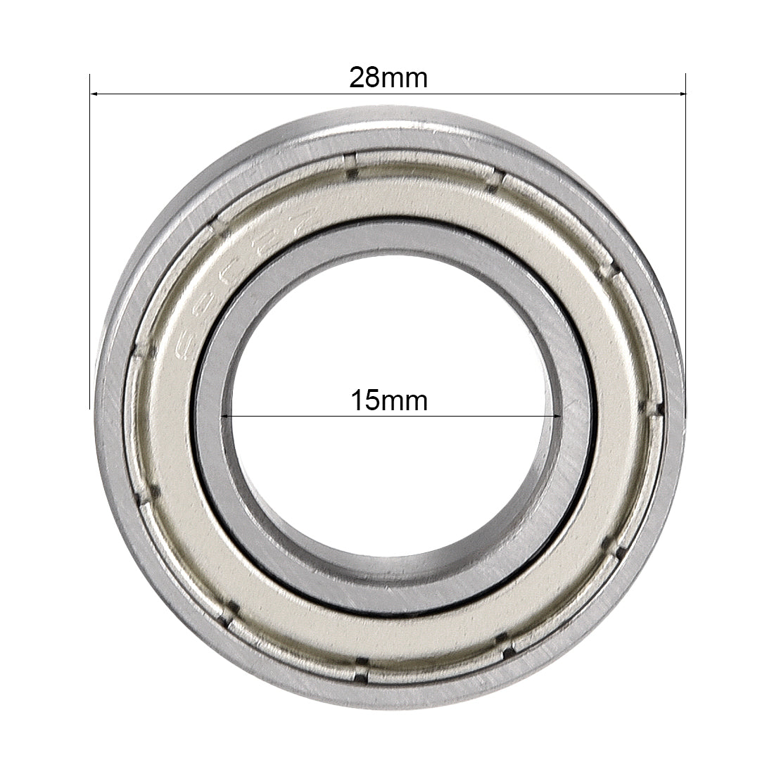 uxcell Uxcell Deep Groove Ball Bearings  Metric Double Shielded Chrome Steel ABEC1 Z2