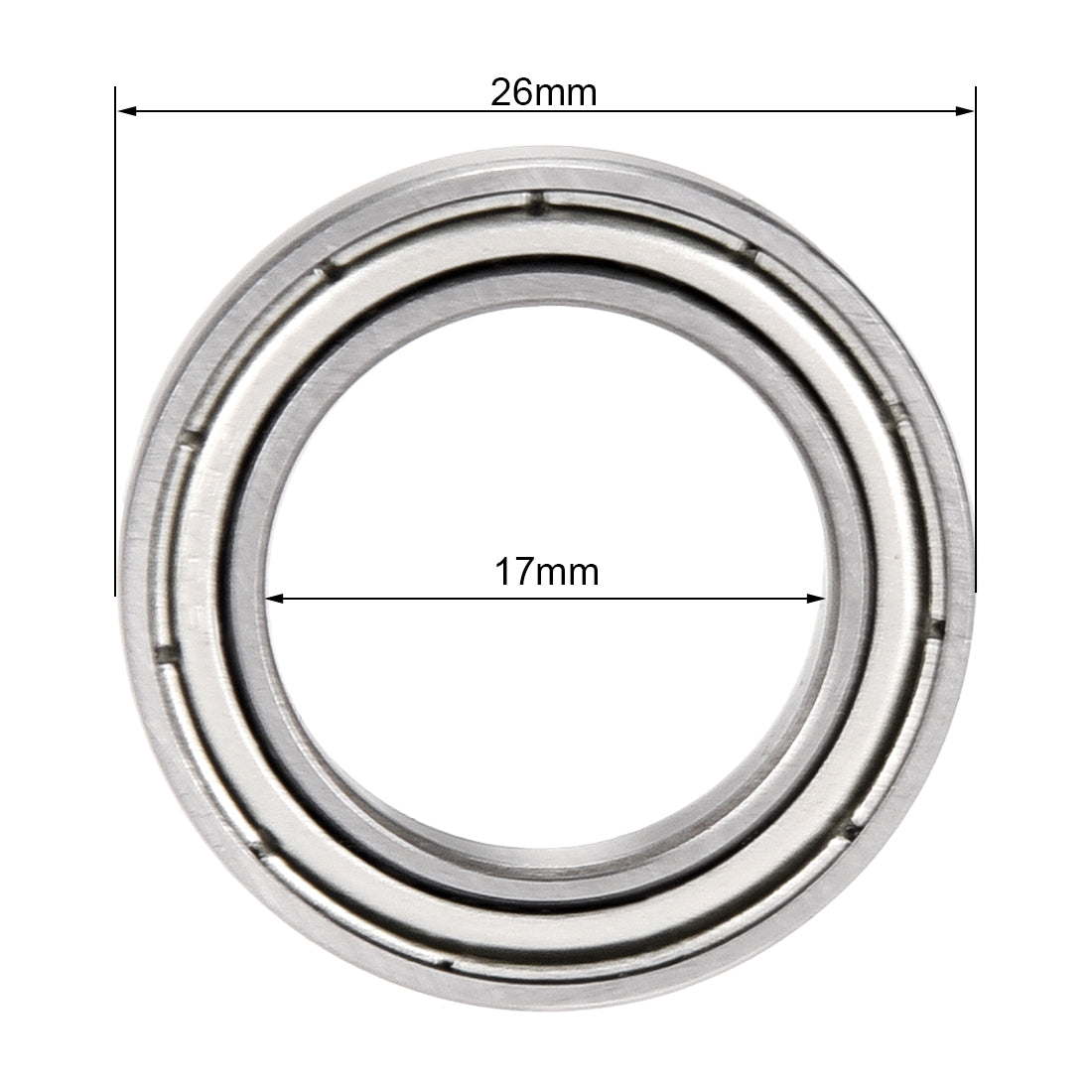 uxcell Uxcell Deep Groove Ball Bearings Thin Section Single Shielded Chrome Steel