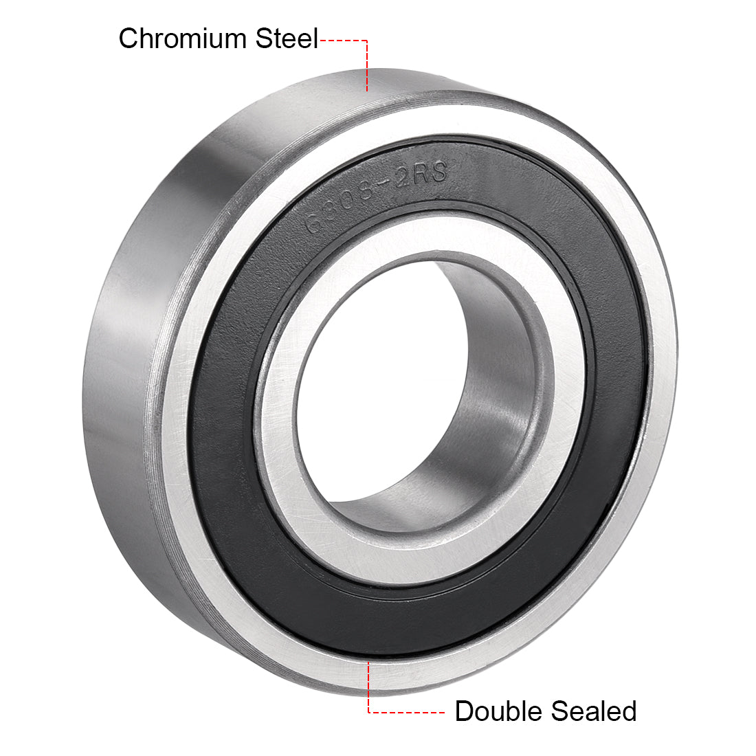 uxcell Uxcell Deep Groove Ball Bearings Metric Double Sealed Chrome Steel ABEC1 Z2 Level